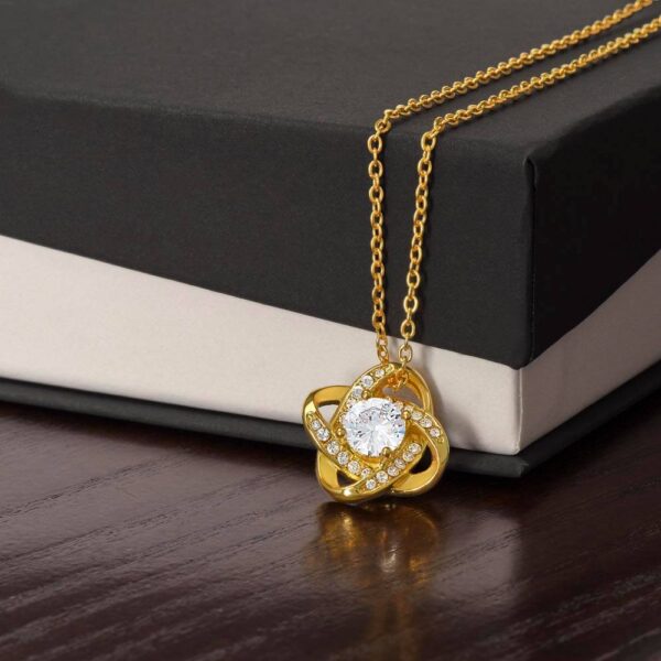 Love Knot Necklace (Yellow & White Gold Variants) Birthday Gift - Image 6