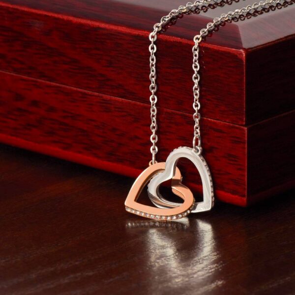 Interlocking Hearts Necklace (Yellow & White Gold Variants) Wedding Gift - Image 5