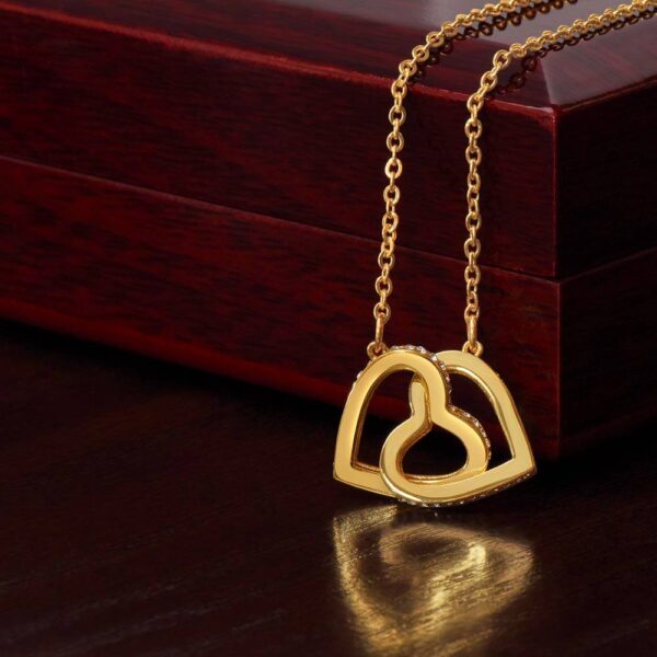 Interlocking Hearts Necklace (Yellow & White Gold Variants) Wedding Gift - Image 7