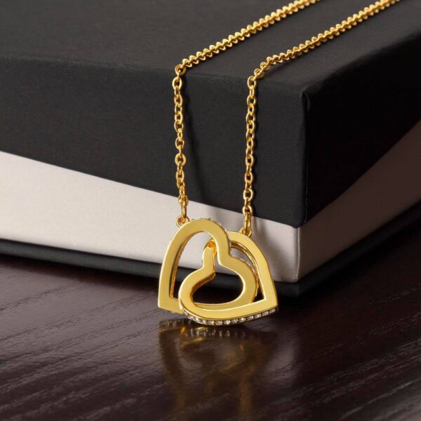 Interlocking Hearts Necklace (Yellow & White Gold Variants) Wedding Gift - Image 8