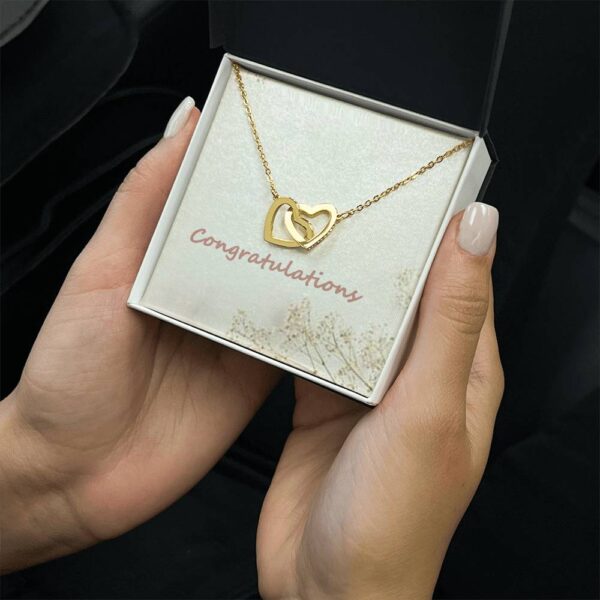 Interlocking Hearts Necklace (Yellow & White Gold Variants) Wedding Gift