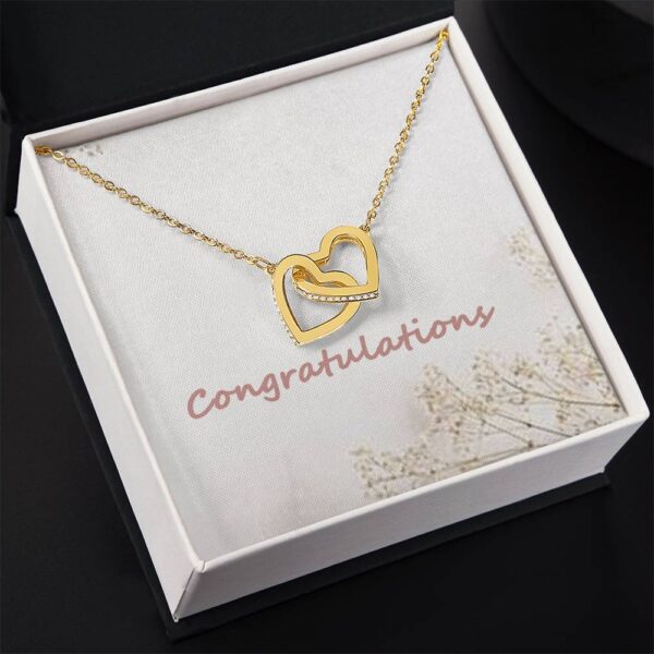 Interlocking Hearts Necklace (Yellow & White Gold Variants) Wedding Gift - Image 11